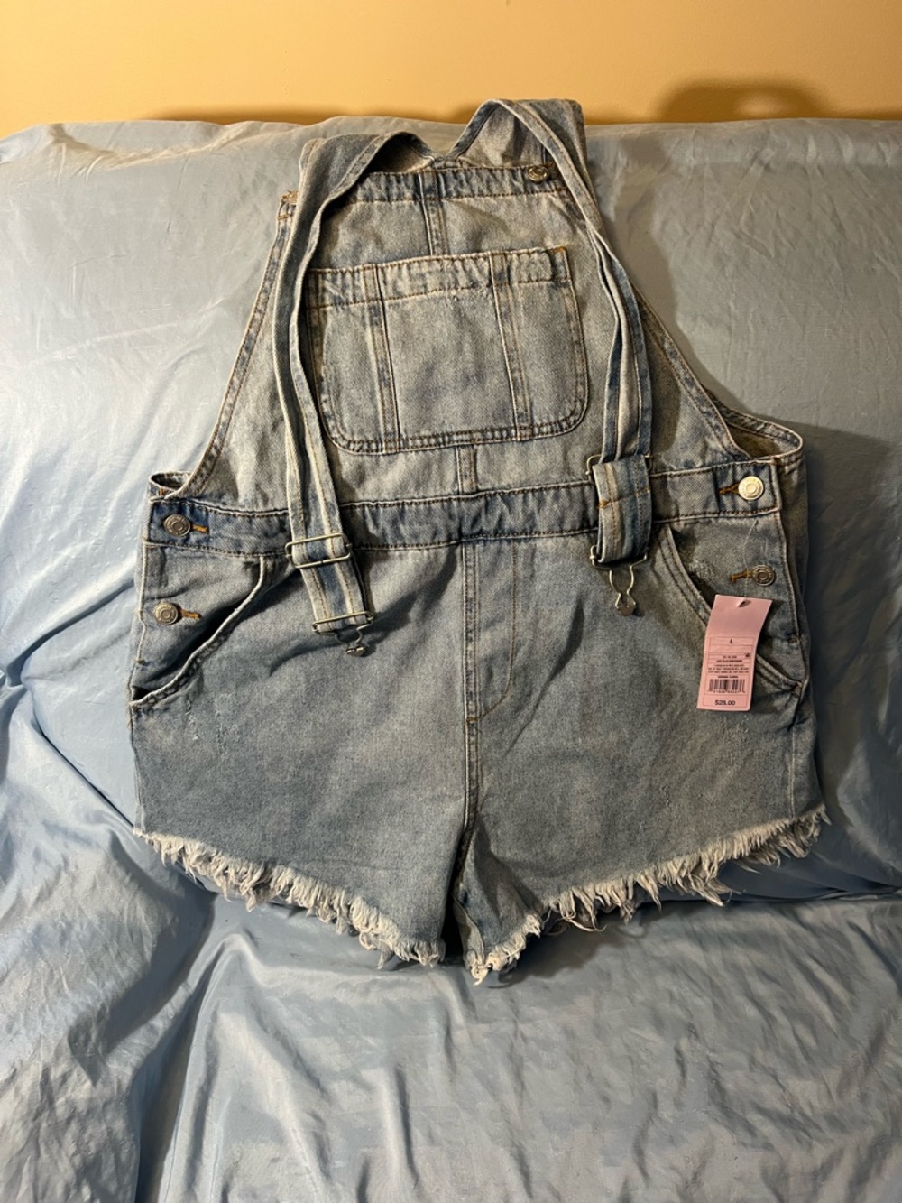 NWT Wild Fable Light Blue Denim Short Overalls